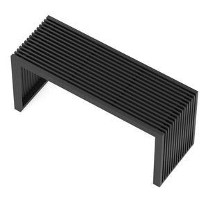 Sitzbank Bambus NORESSO 90 cm schwarz