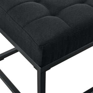 Panca imbottita Salta, metallo, 120x40x38cm, nero