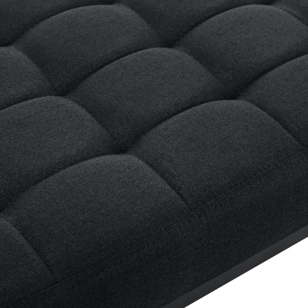 Panca imbottita Salta, metallo, 120x40x38cm, nero