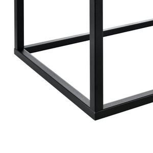 Panca imbottita Salta, metallo, 120x40x38cm, nero