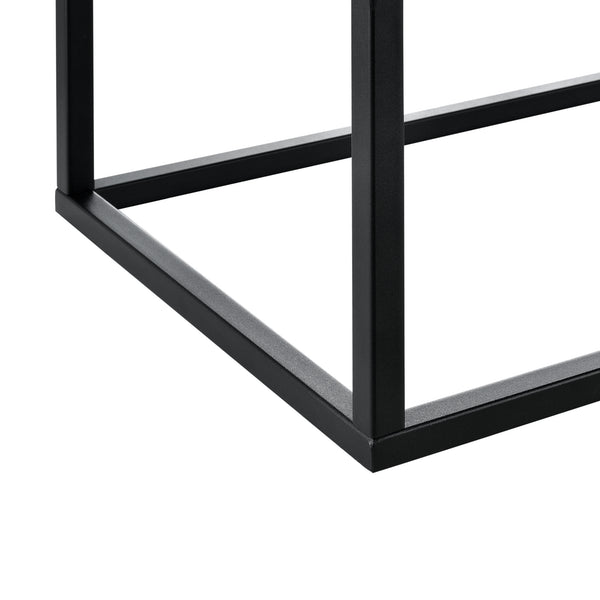 Panca imbottita Salta, metallo, 120x40x38cm, nero