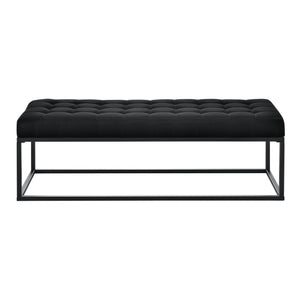 Panca imbottita Salta, metallo, 120x40x38cm, nero