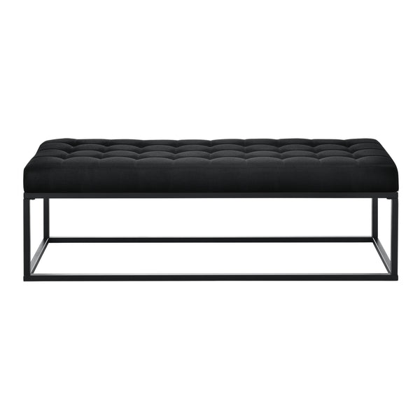 Panca imbottita Salta, metallo, 120x40x38cm, nero