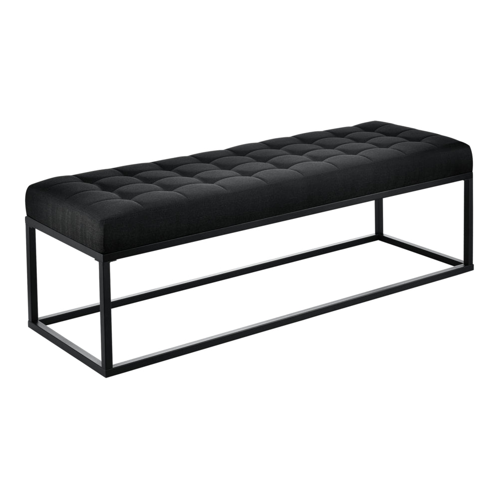 Panca imbottita Salta, metallo, 120x40x38cm, nero