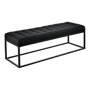Panca imbottita Salta, metallo, 120x40x38cm, nero