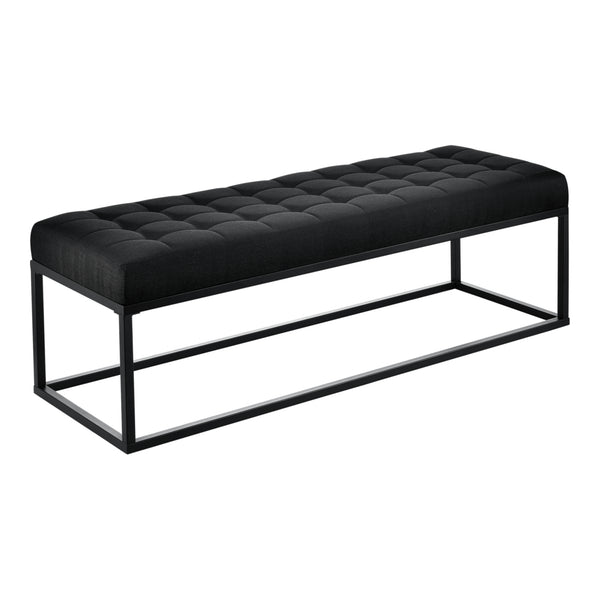 Panca imbottita Salta, metallo, 120x40x38cm, nero