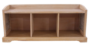 Sitzbank Bienne 3 Körbe Kubu-Rattan-Geflecht 112x46x37cm
