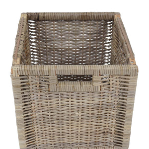 Sitzbank Bienne 3 Körbe Kubu-Rattan-Geflecht 112x46x37cm