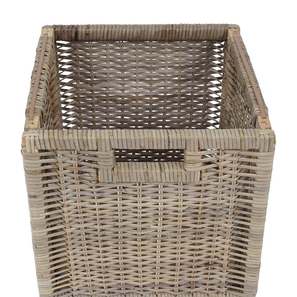 Sitzbank Bienne 3 Körbe Kubu-Rattan-Geflecht 112x46x37cm