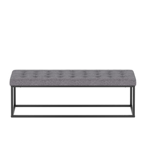 Sitzbank CELINA 120 cm grau/schwarz