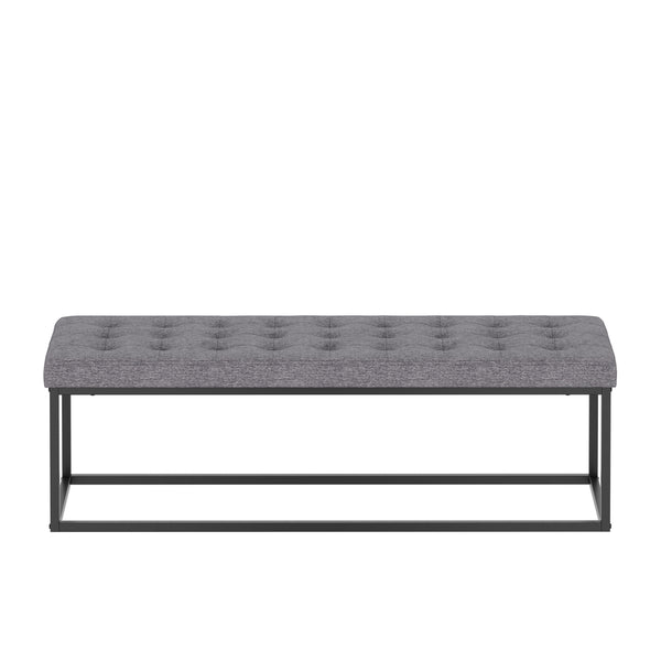 Sitzbank CELINA 120 cm grau/schwarz