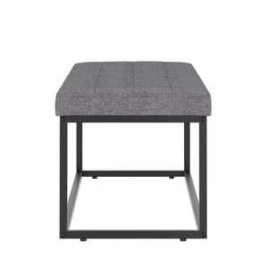 Sitzbank CELINA 120 cm grau/schwarz