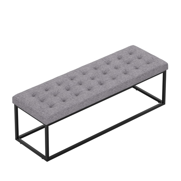 Sitzbank CELINA 120 cm grau/schwarz