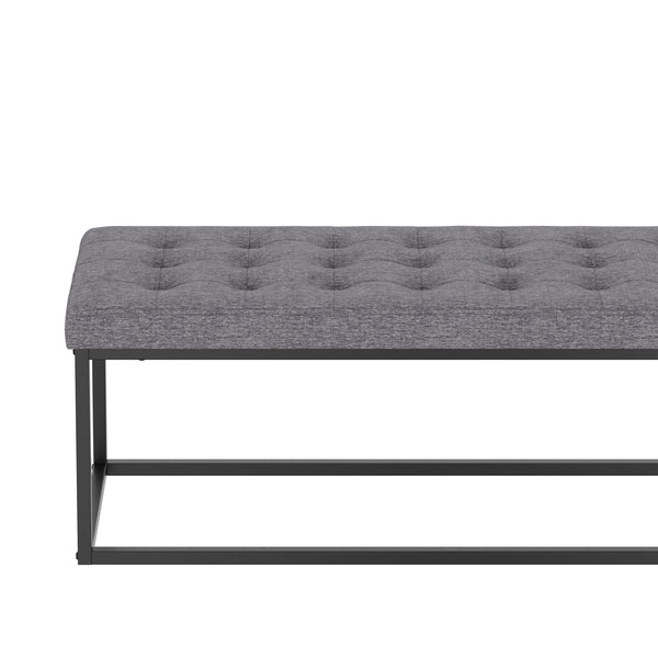 Sitzbank CELINA 120 cm grau/schwarz