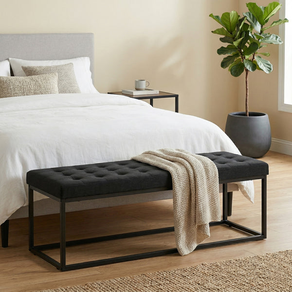 Sitzbank CELINA 120 cm schwarz