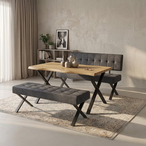 Sitzbank DOLCE 140 cm grau