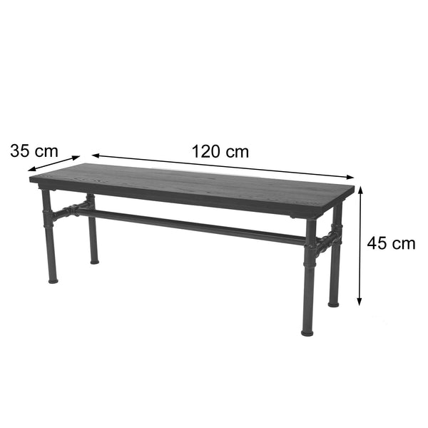 Sitzbank Industrial Esszimmerbank Ulm 120x35cm FSC-zertifiziert