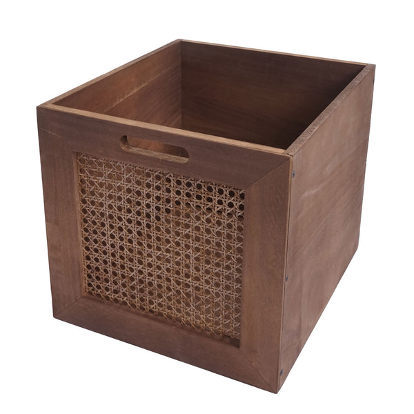 Sitzbank JAM-J49 Garderobenbank mit Staufach 47x110x40cm braun