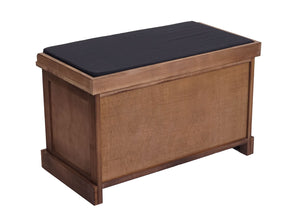Sitzbank JAM-J49 Garderobenbank mit Staufach 47x75x40cm braun