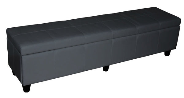 Sitzbank Kriens XXL Leder ~ grau