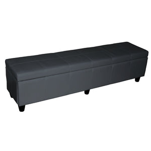 Sitzbank Kriens XXL Leder ~ grau