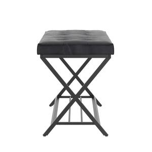 Sitzbank Leder DELIA 113 cm schwarz