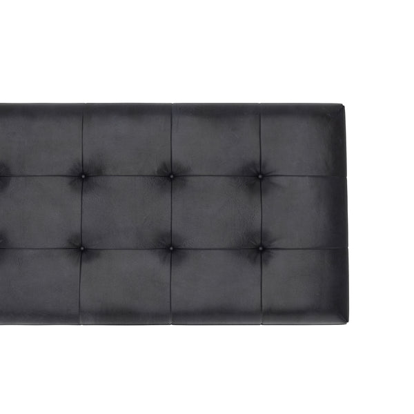 Sitzbank Leder DELIA 113 cm schwarz