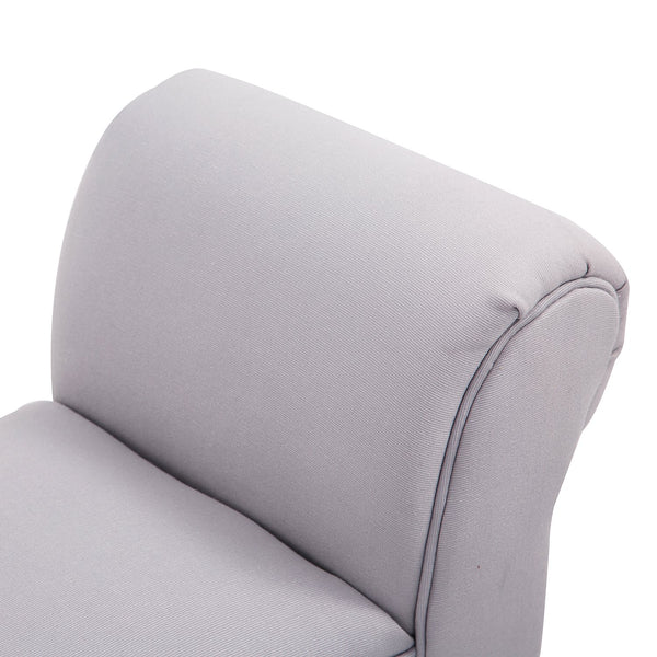 Banc capitonné de style oriental, L102 x l31 x H51 cm, gris
