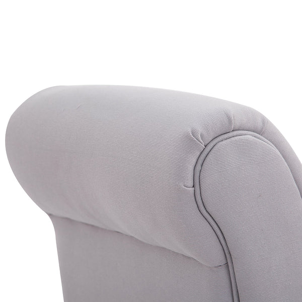 Banc capitonné de style oriental, L102 x l31 x H51 cm, gris