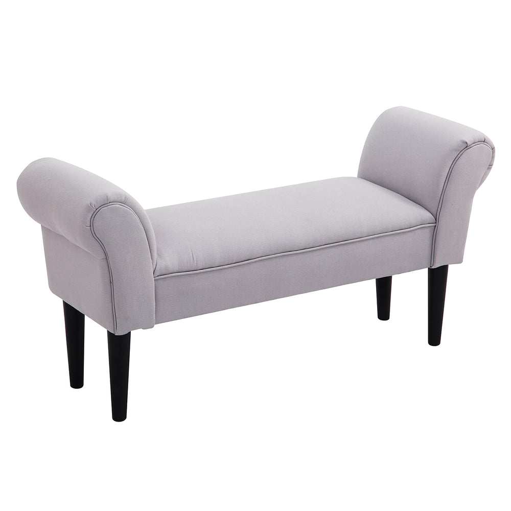 Panca imbottita orientale, L102 x P31 x A51 cm, grigio