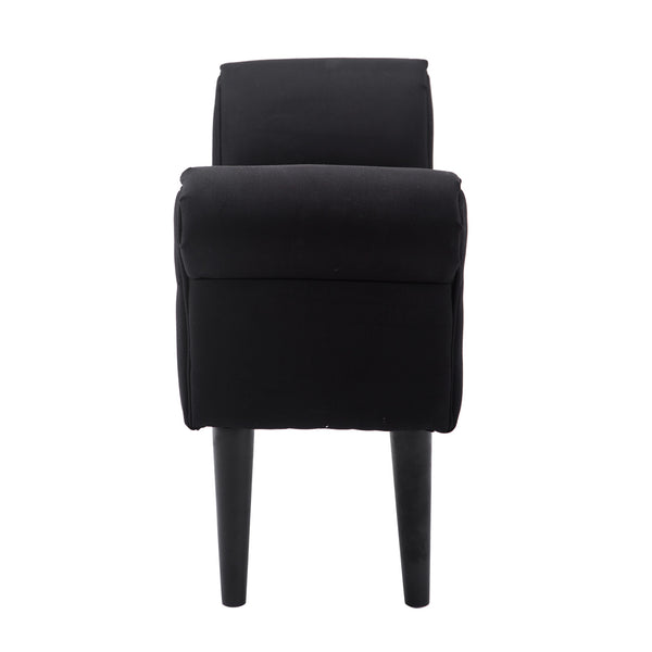 Sitzbank Orient Polsterbank L102 x B31 x H51cm Schwarz
