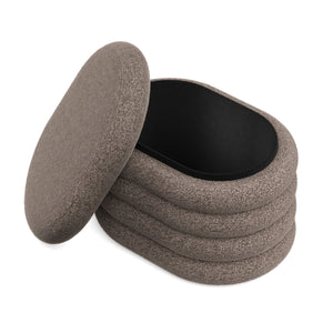 Sitzhocker Teddy PILL mit Stauraum 59 x 45 x 40 cm braun