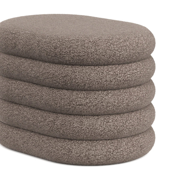 Sitzhocker Teddy PILL mit Stauraum 59 x 45 x 40 cm braun