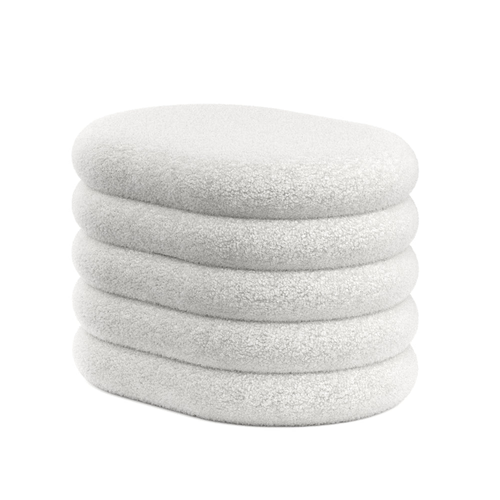 Sitzhocker Teddy PILL mit Stauraum 59 x 45 x 40 cm weiss