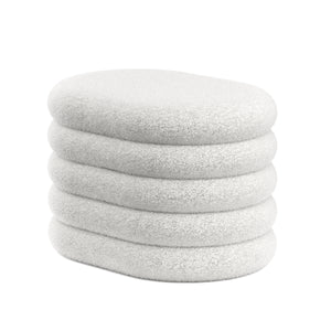 Sitzhocker Teddy PILL mit Stauraum 59 x 45 x 40 cm weiss