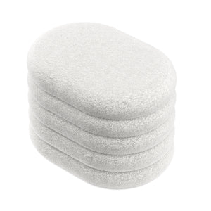 Sitzhocker Teddy PILL mit Stauraum 59 x 45 x 40 cm weiss