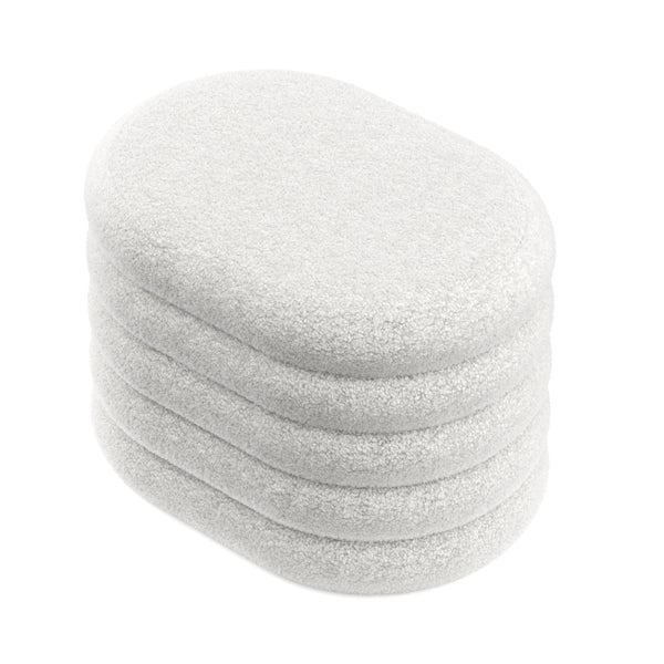 Sitzhocker Teddy PILL mit Stauraum 59 x 45 x 40 cm weiss