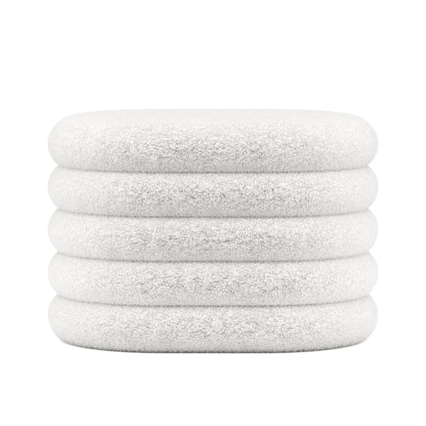 Sitzhocker Teddy PILL mit Stauraum 59 x 45 x 40 cm weiss