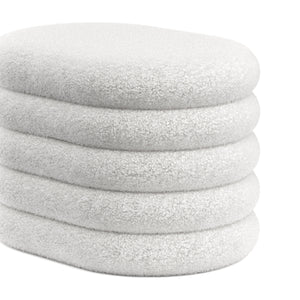 Sitzhocker Teddy PILL mit Stauraum 59 x 45 x 40 cm weiss