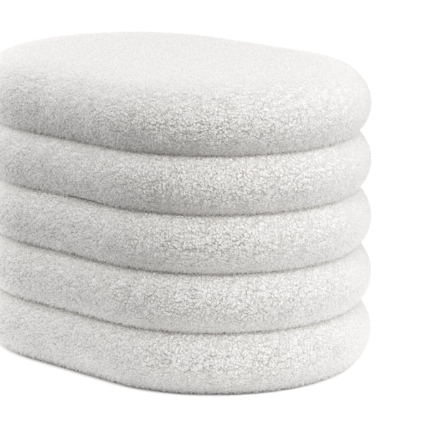 Sitzhocker Teddy PILL mit Stauraum 59 x 45 x 40 cm weiss