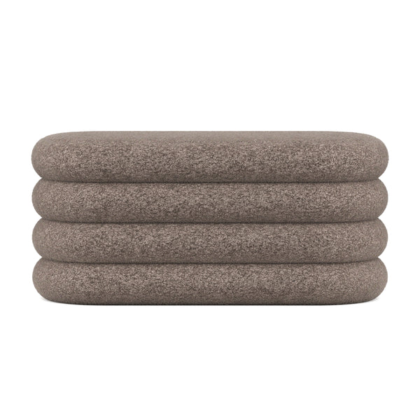 Sitzbank Teddy RISS mit Stauraum 100 x 42 x 42 cm braun
