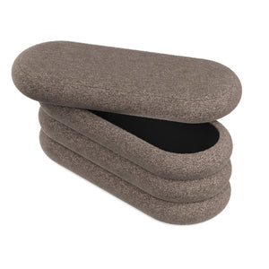 Sitzbank Teddy RISS mit Stauraum 100 x 42 x 42 cm braun