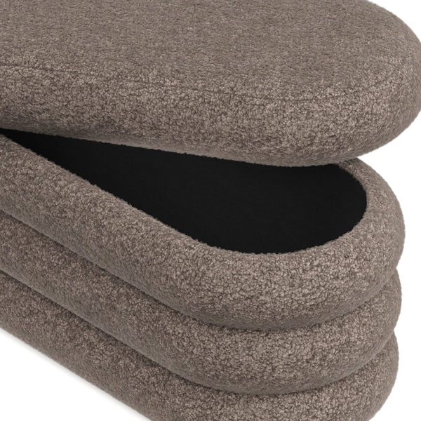 Sitzbank Teddy RISS mit Stauraum 100 x 42 x 42 cm braun