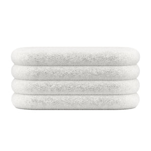 Sitzbank Teddy RISS mit Stauraum 100 x 42 x 42 cm weiss