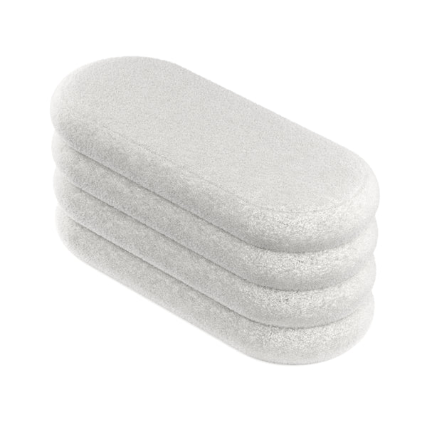 Sitzbank Teddy RISS mit Stauraum 100 x 42 x 42 cm weiss
