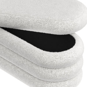 Sitzbank Teddy RISS mit Stauraum 100 x 42 x 42 cm weiss