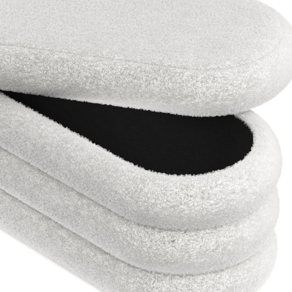Sitzbank Teddy RISS mit Stauraum 100 x 42 x 42 cm weiss