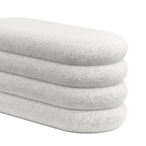 Sitzbank Teddy RISS mit Stauraum 100 x 42 x 42 cm weiss
