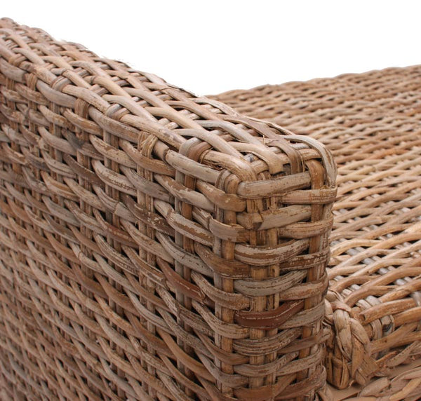 Sitzbank Rattan Stauraum ~ kubu grau