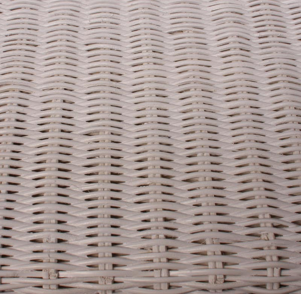 Sitzbank Rattan mit Stauraum und Kissen 88cm ~ weiss